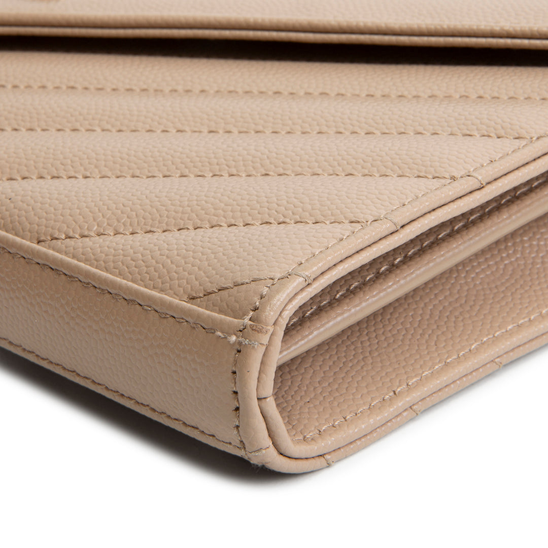 SAINT LAURENT Cassandre Envelope Wallet on Chain