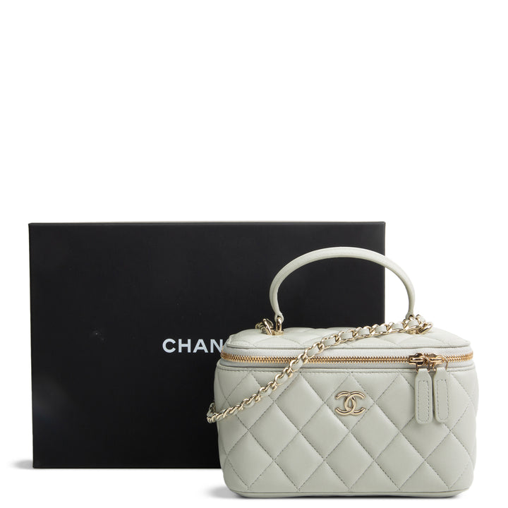 CHANEL Lambskin Top Handle Vanity