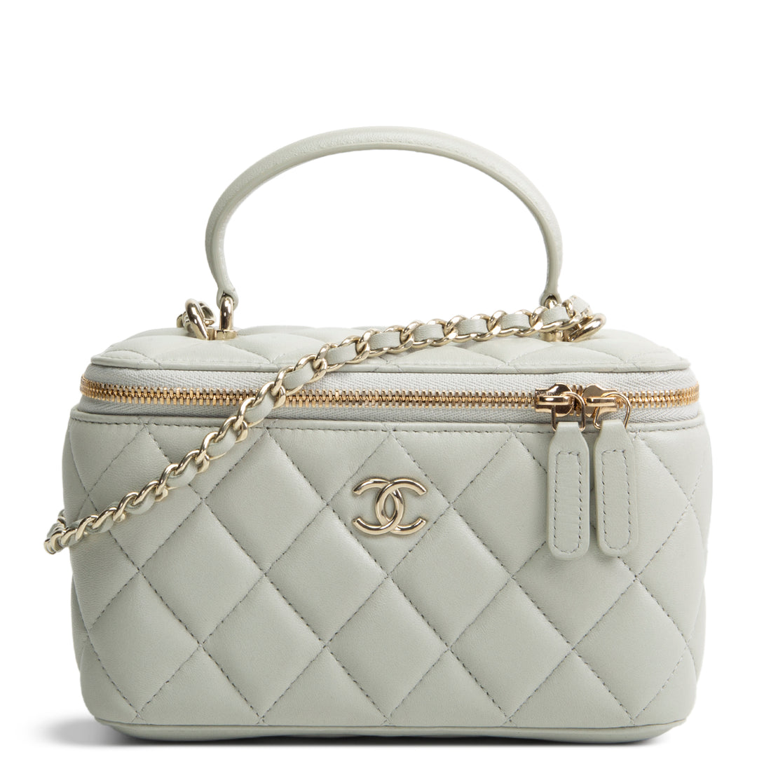 CHANEL Lambskin Top Handle Vanity