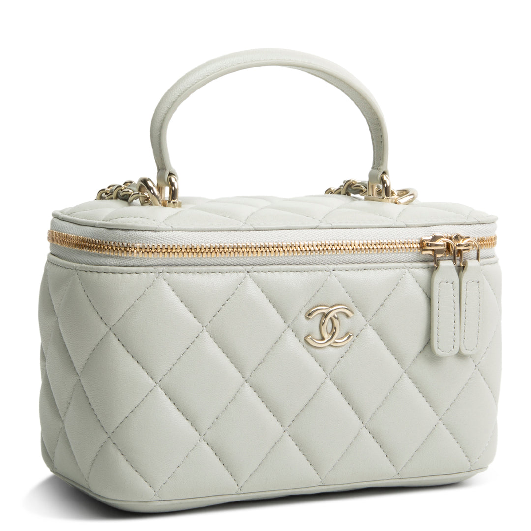 CHANEL Lambskin Top Handle Vanity