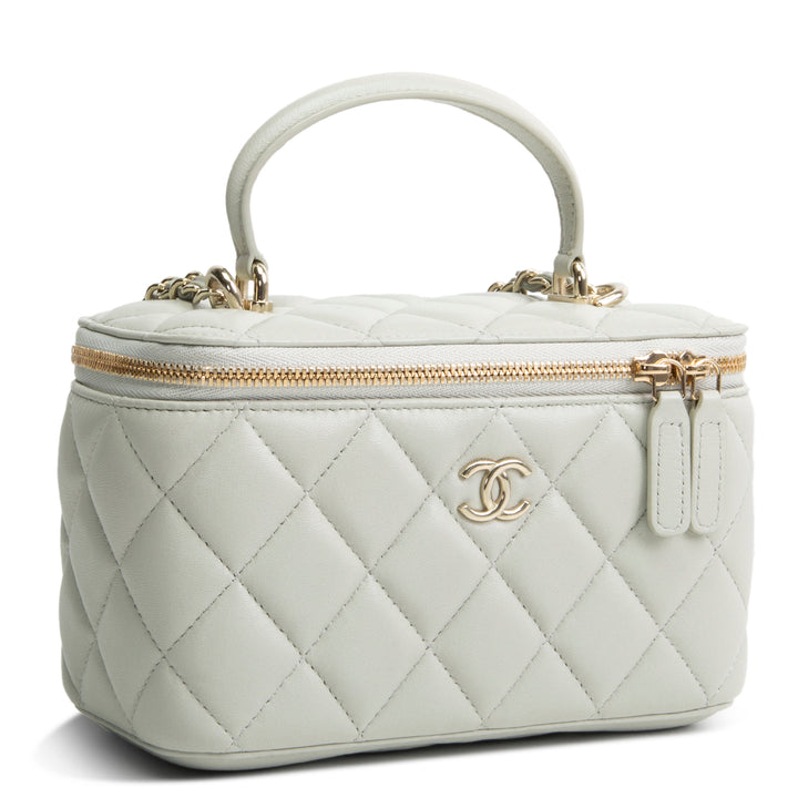 CHANEL Lambskin Top Handle Vanity