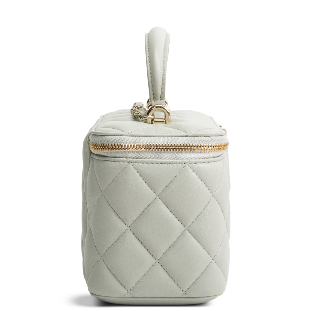 CHANEL Lambskin Top Handle Vanity