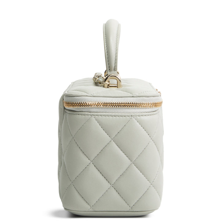 CHANEL Lambskin Top Handle Vanity