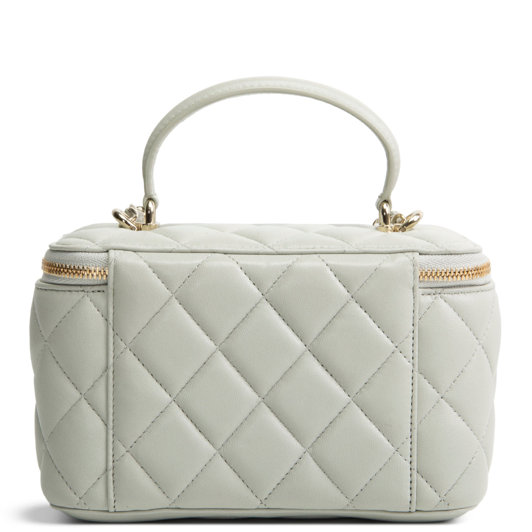 CHANEL Lambskin Top Handle Vanity
