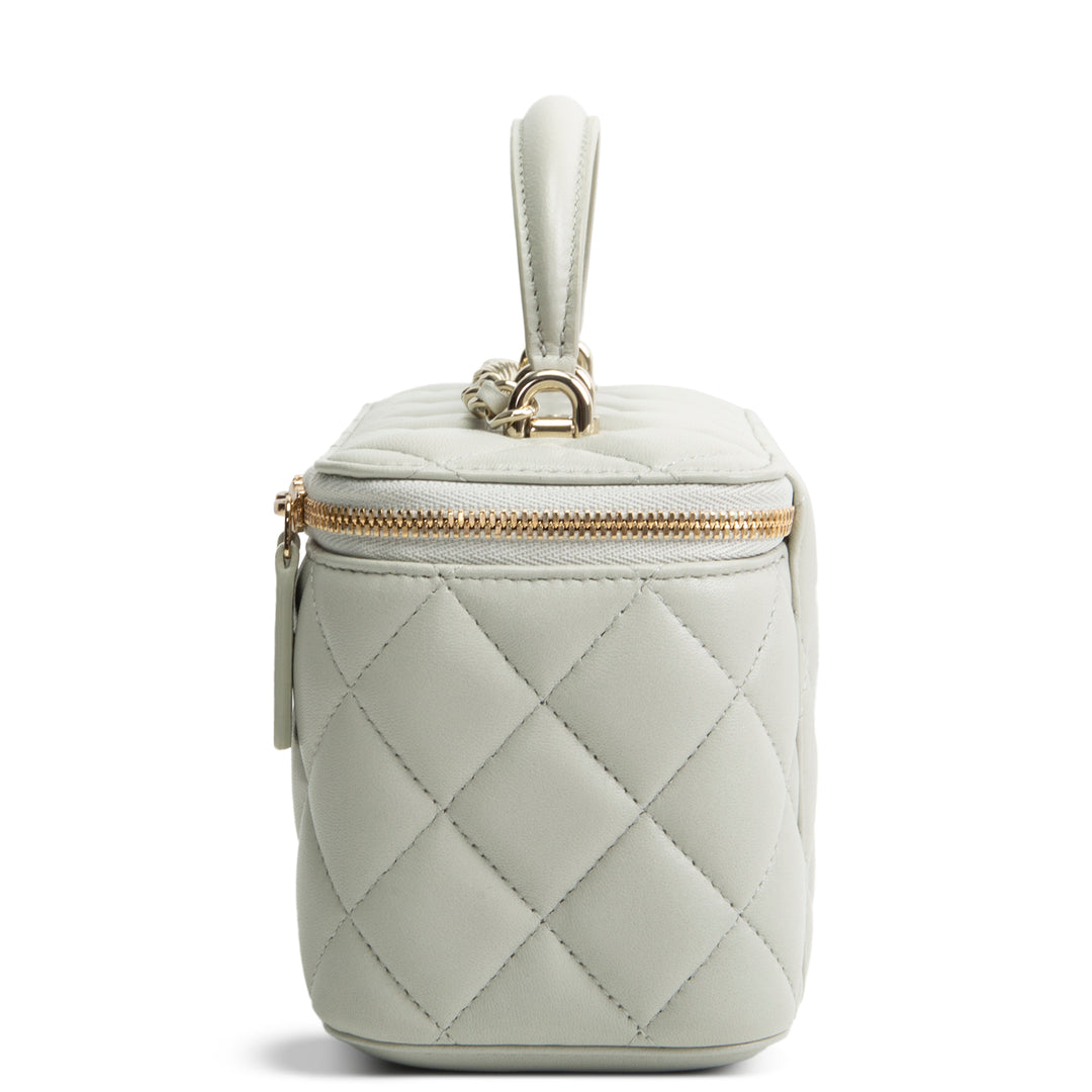 CHANEL Lambskin Top Handle Vanity