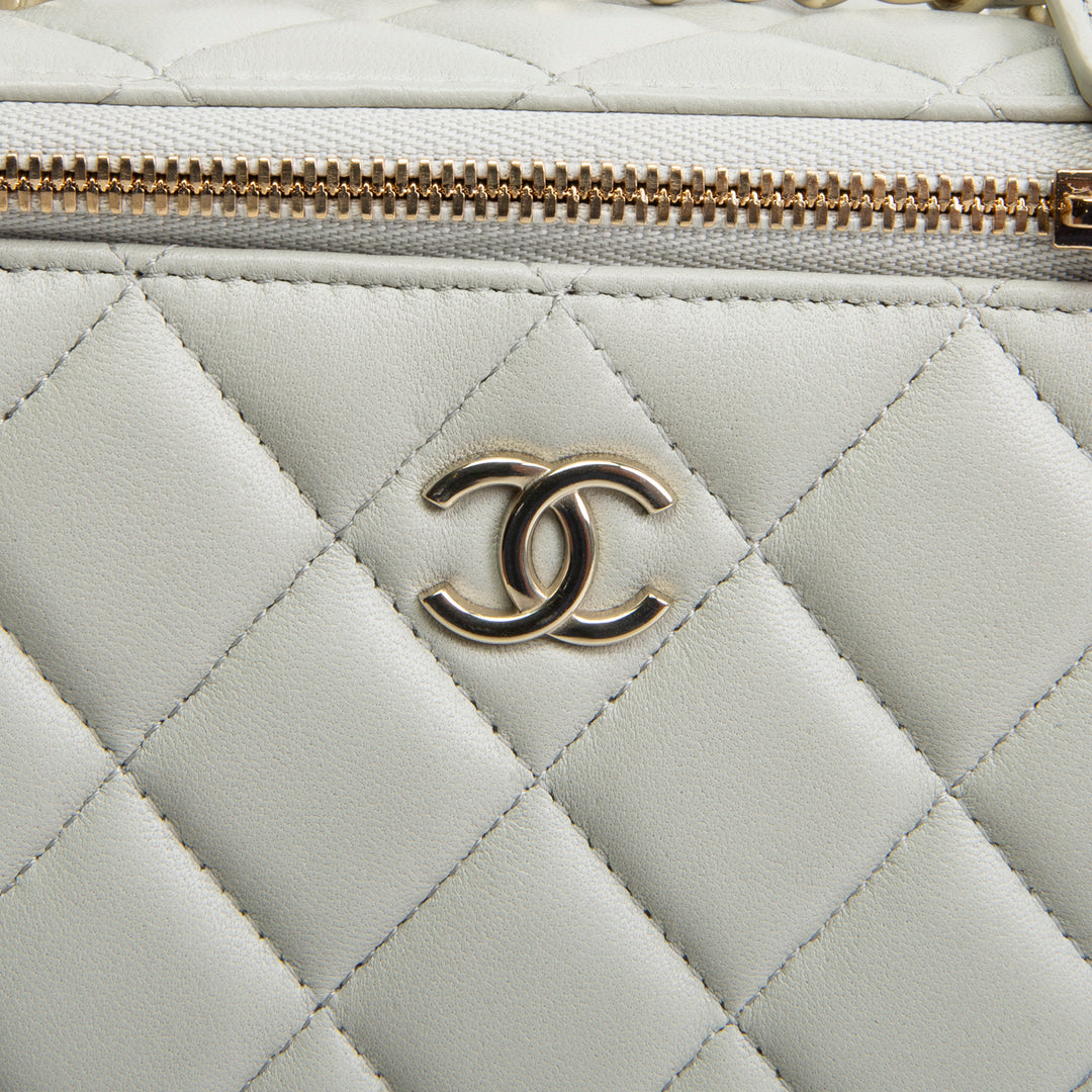 CHANEL Lambskin Top Handle Vanity