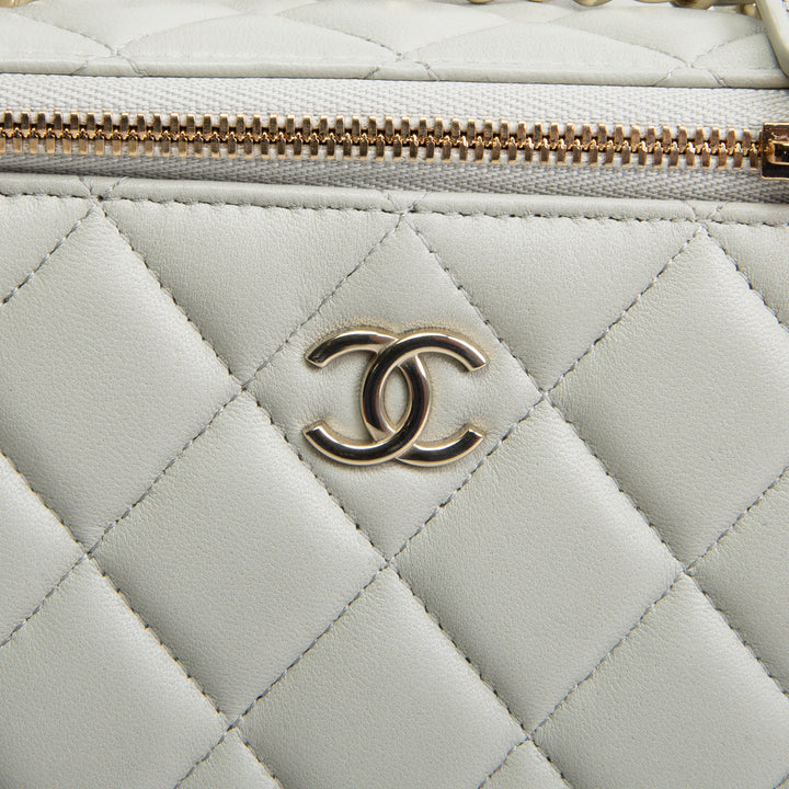 CHANEL Lambskin Top Handle Vanity
