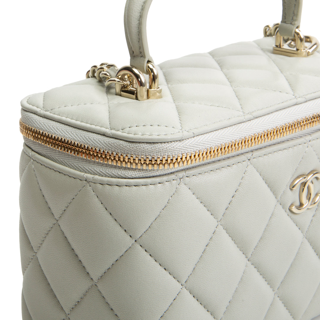 CHANEL Lambskin Top Handle Vanity