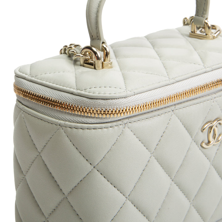CHANEL Lambskin Top Handle Vanity