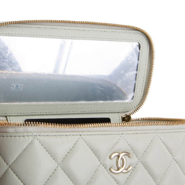 CHANEL Lambskin Top Handle Vanity
