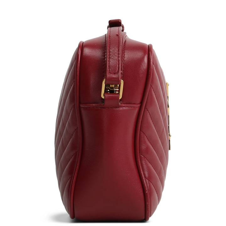 SAINT LAURENT Lou Camera Tassel Bag - Burgundy