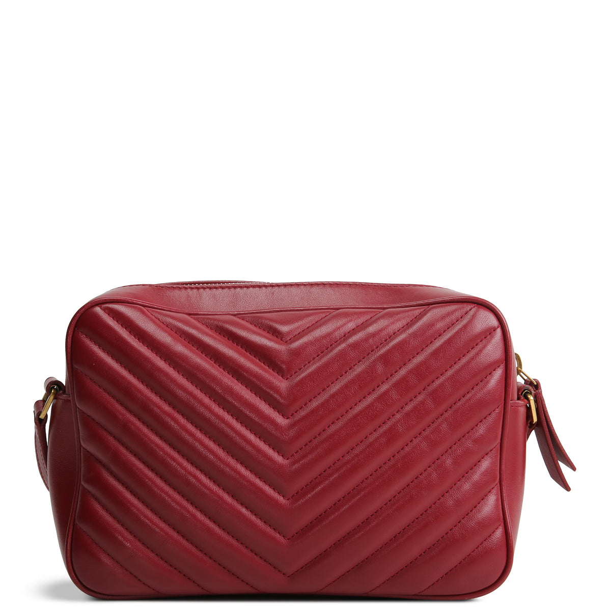 SAINT LAURENT Lou Camera Tassel Bag - Burgundy
