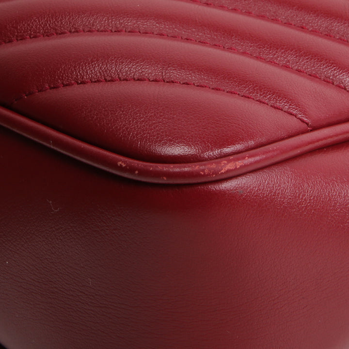 SAINT LAURENT Lou Camera Tassel Bag - Burgundy