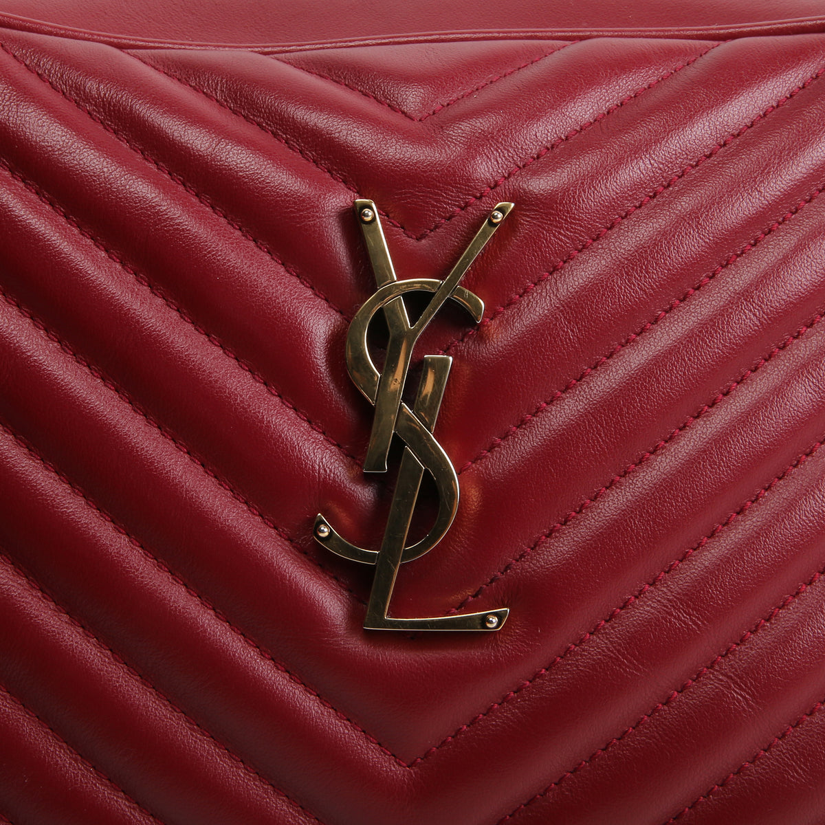 SAINT LAURENT Lou Camera Tassel Bag - Burgundy