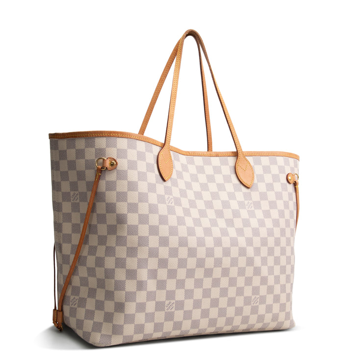 LOUIS VUITTON Neverfull GM Damier Azur w/ Pouch