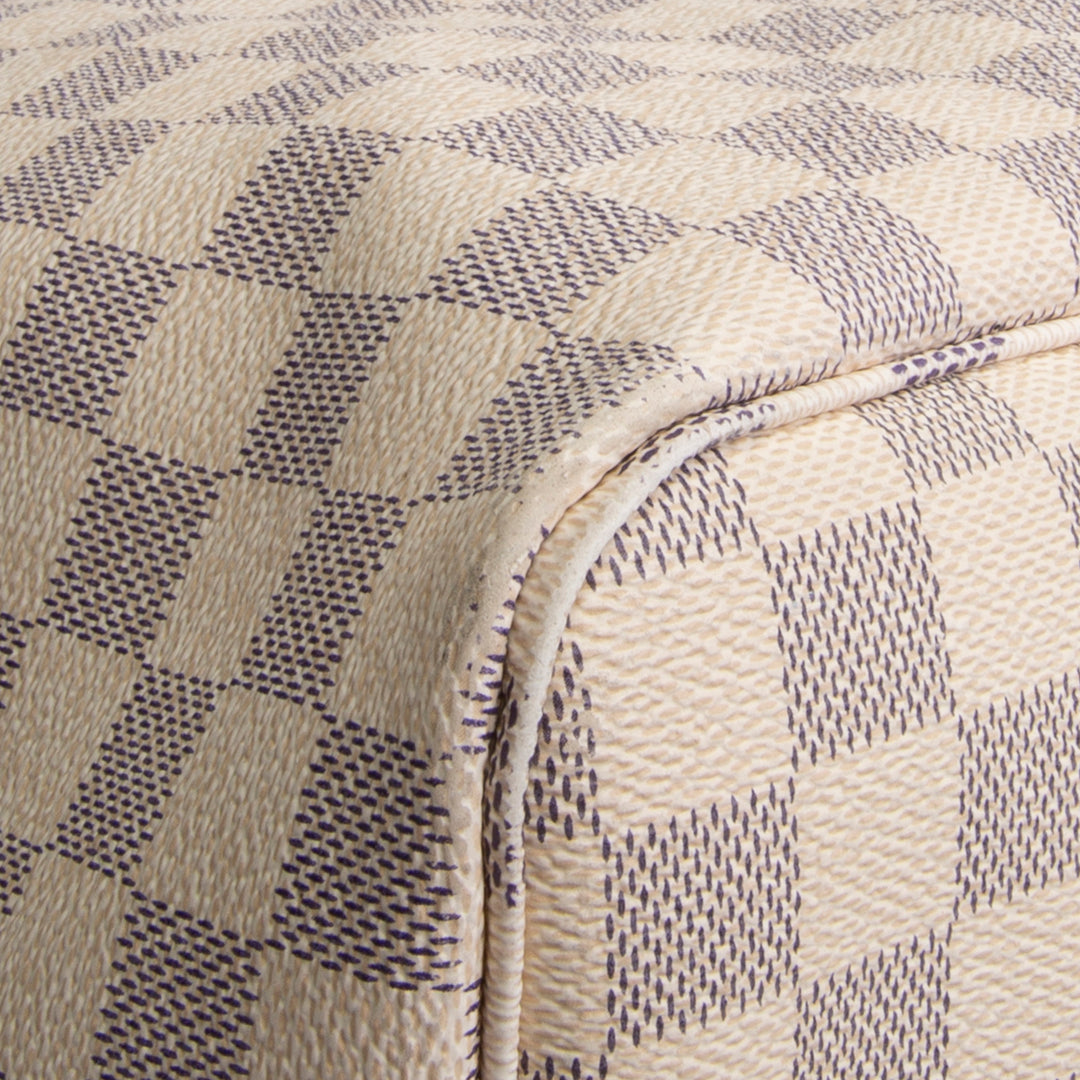 LOUIS VUITTON Neverfull GM Damier Azur w/ Pouch