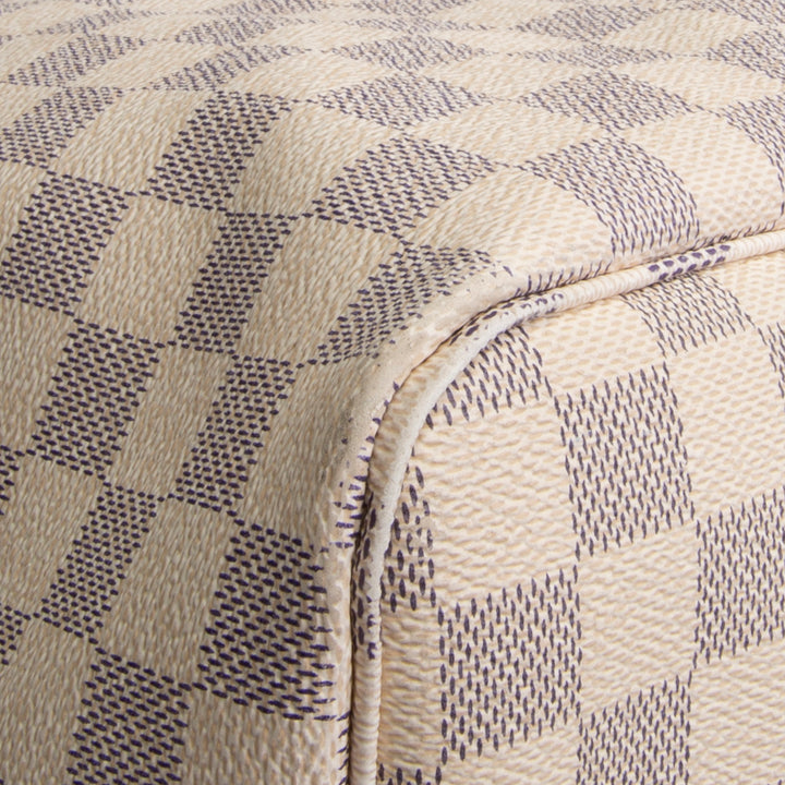 LOUIS VUITTON Neverfull GM Damier Azur w/ Pouch