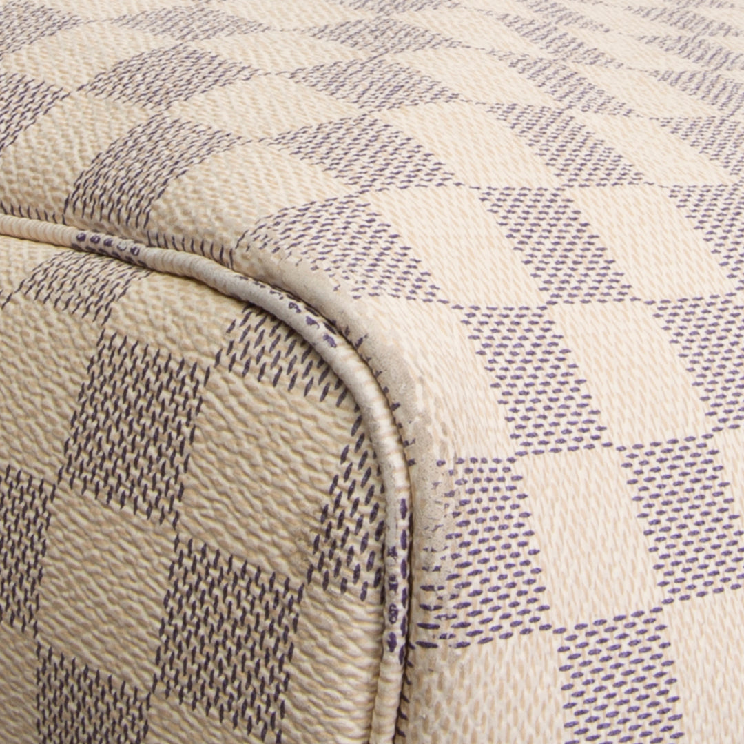 LOUIS VUITTON Neverfull GM Damier Azur w/ Pouch