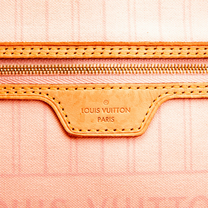 LOUIS VUITTON Neverfull GM Damier Azur w/ Pouch