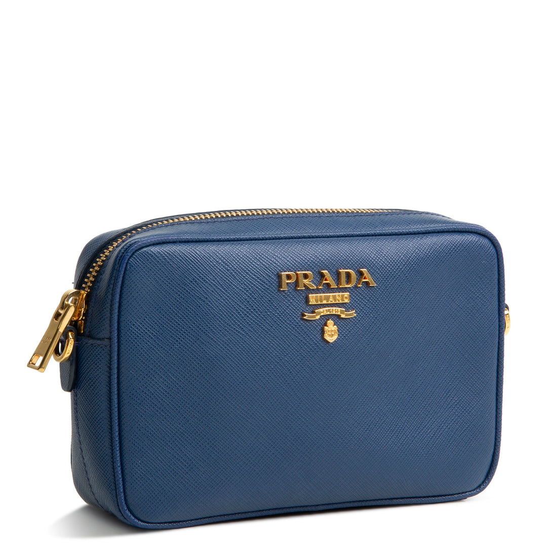 PRADA Saffiano Camera Bag - Navy