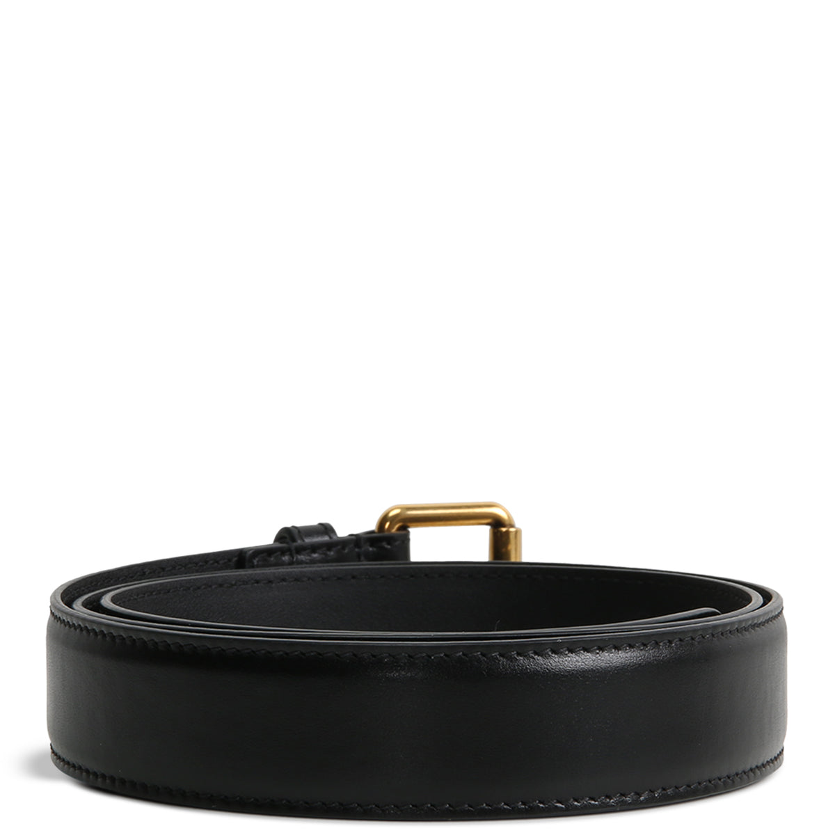 GUCCI Leather Buckle Belt - Black
