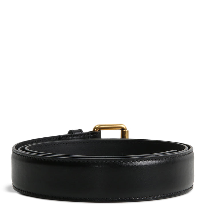 GUCCI Leather Buckle Belt - Black
