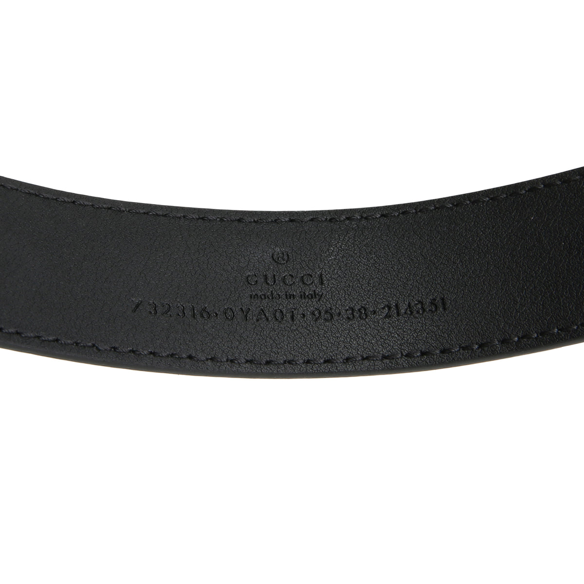 GUCCI Leather Buckle Belt - Black
