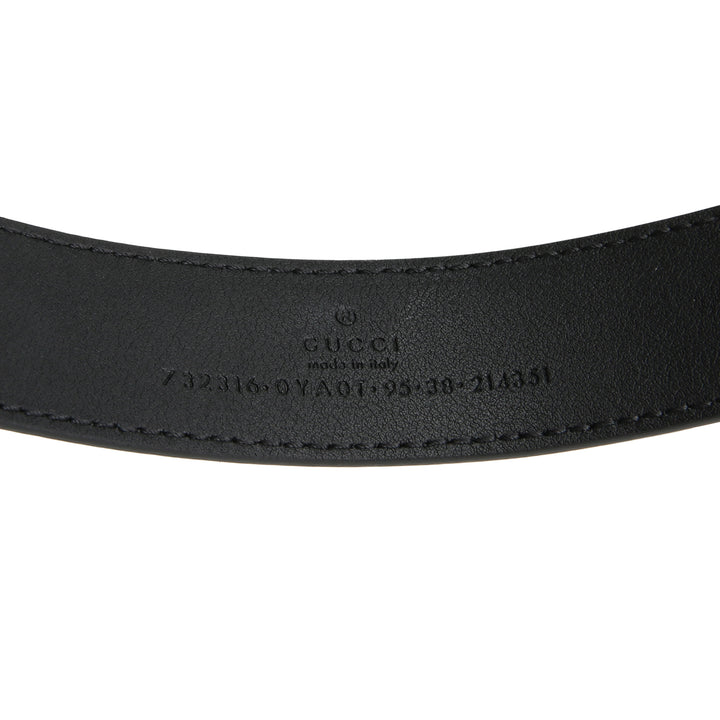 GUCCI Leather Buckle Belt - Black