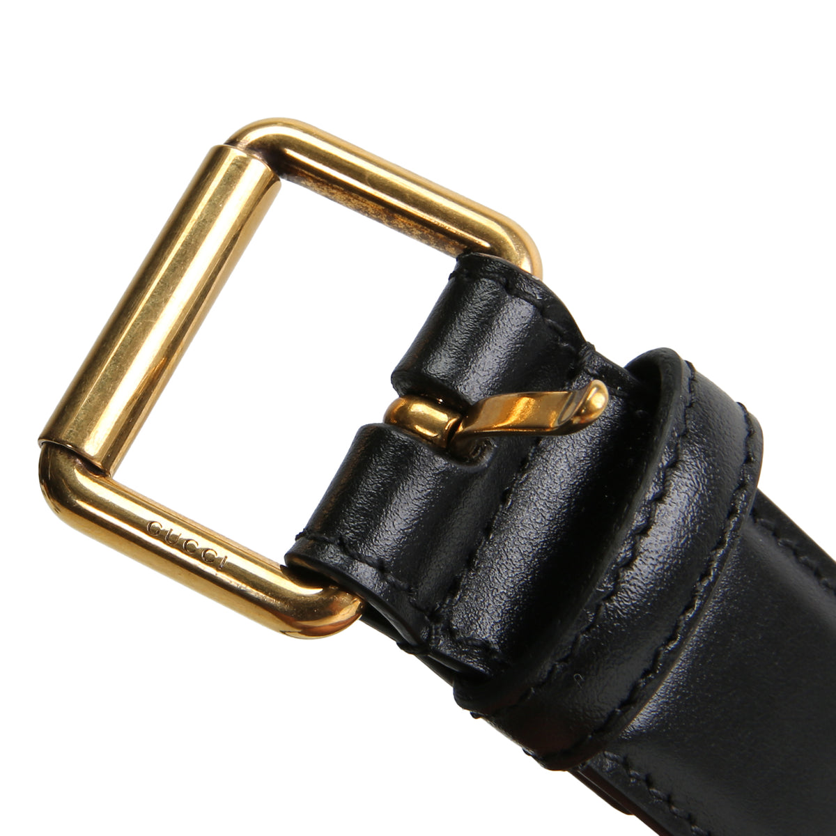 GUCCI Leather Buckle Belt - Black