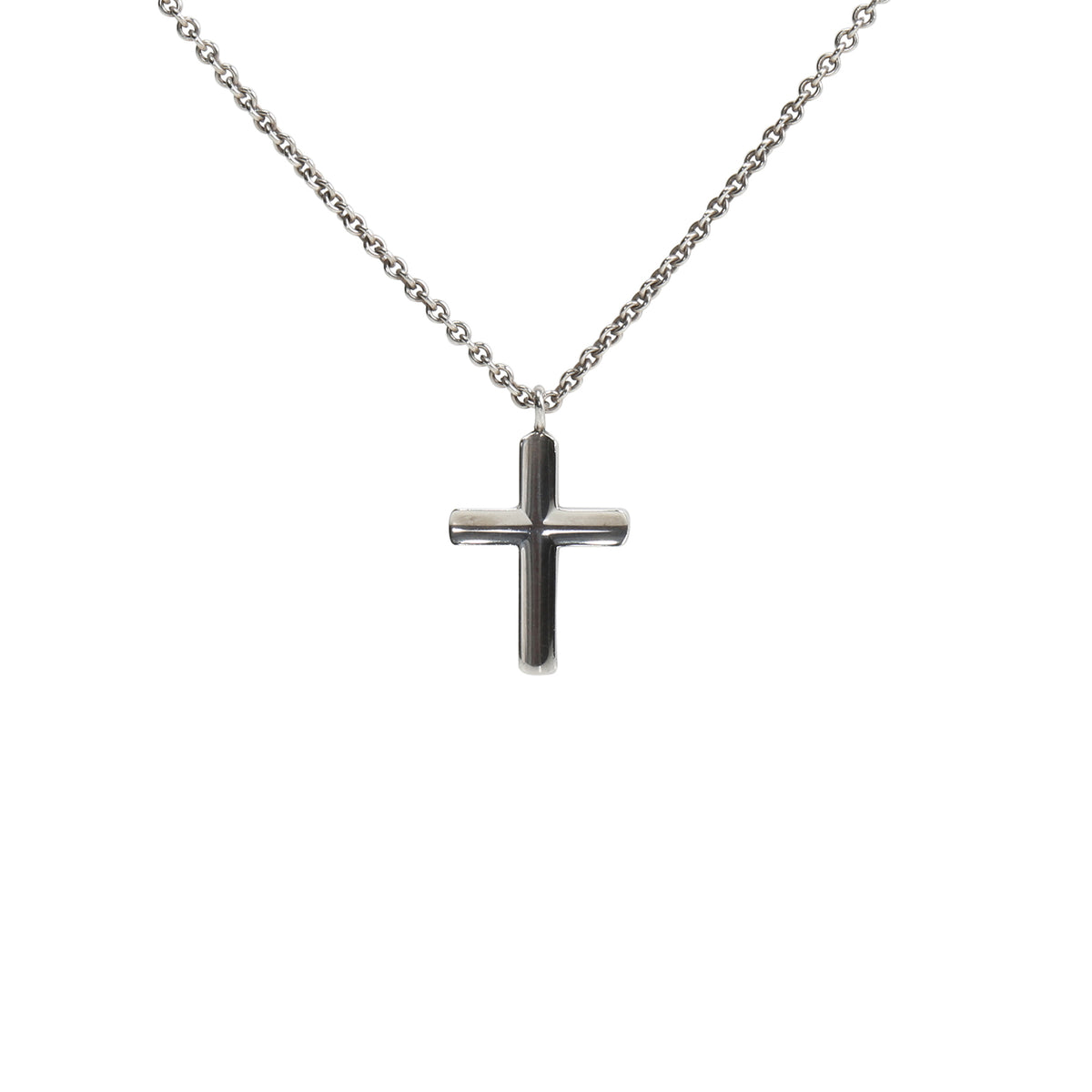 TIFFANY &amp; CO. Concave Cross Pendant Necklace