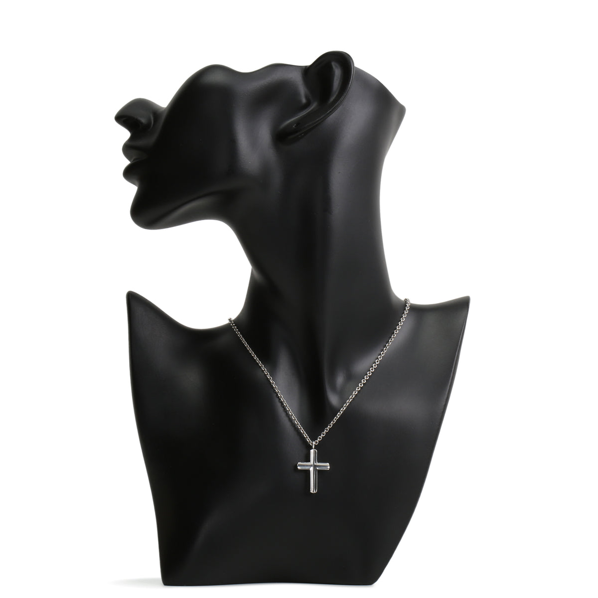 TIFFANY &amp; CO. Concave Cross Pendant Necklace