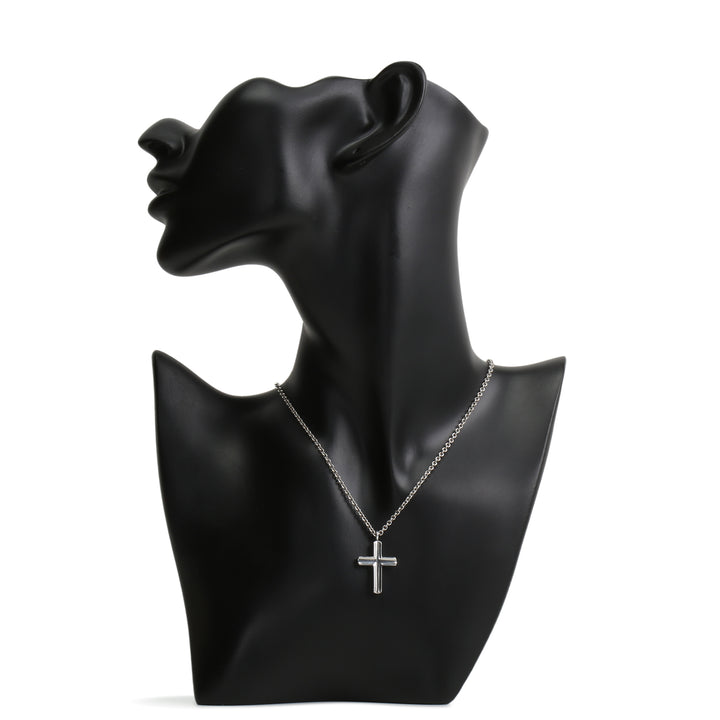 TIFFANY &amp; CO. Concave Cross Pendant Necklace