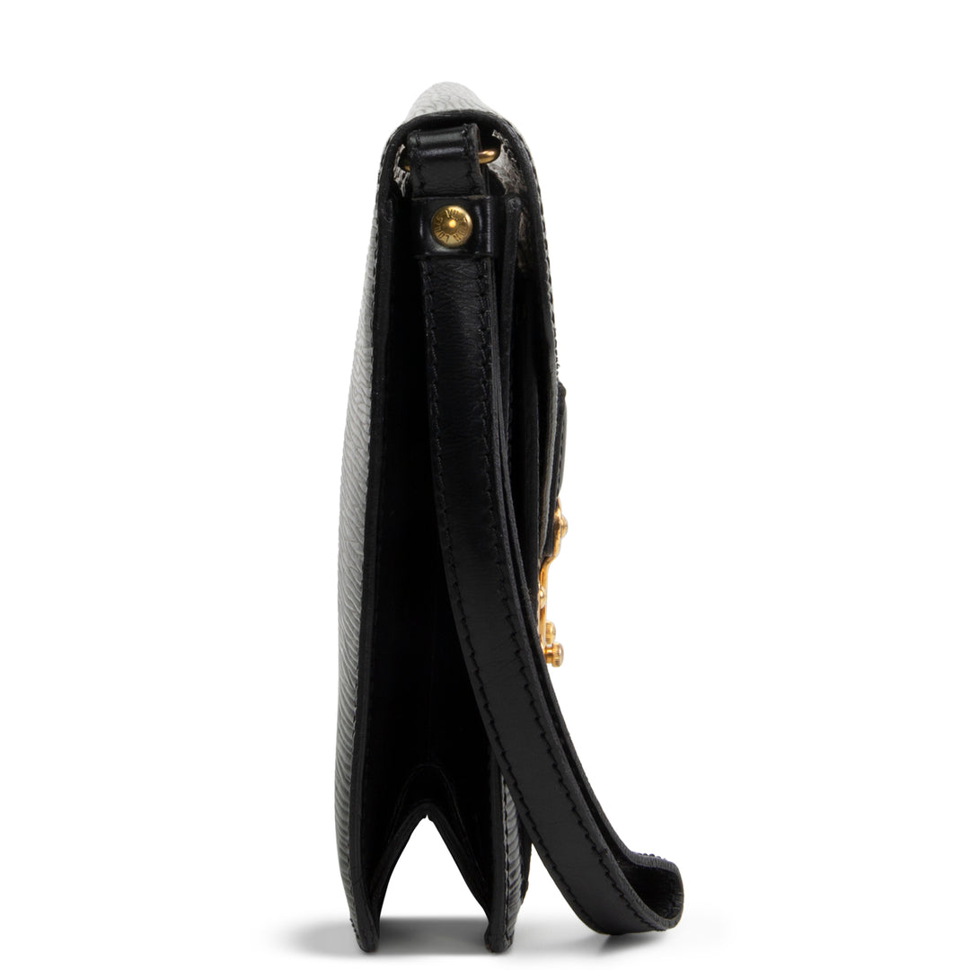 LOUIS VUITTON Vintage Serie Dragonne Epi Clutch - Black