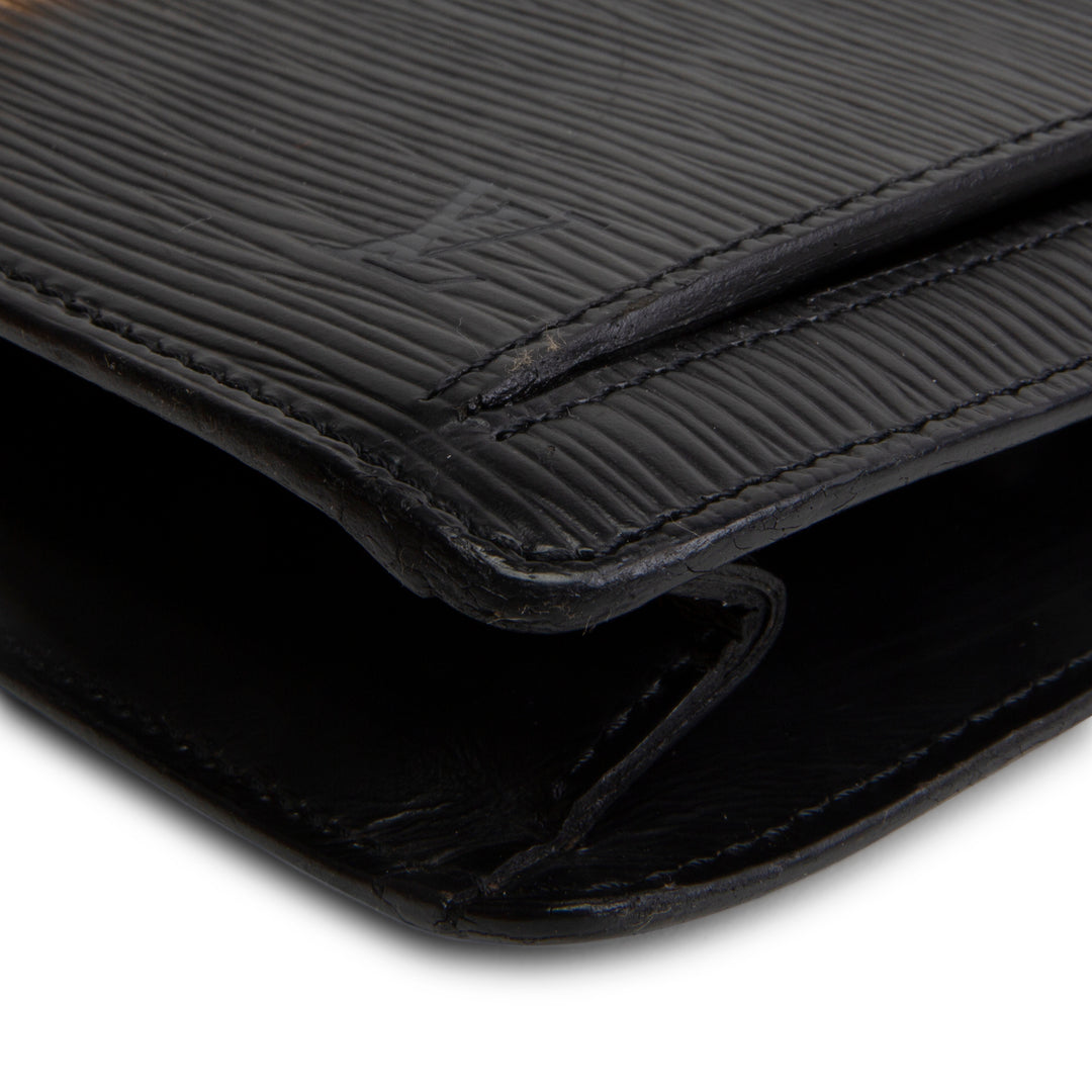 LOUIS VUITTON Vintage Serie Dragonne Epi Clutch - Black