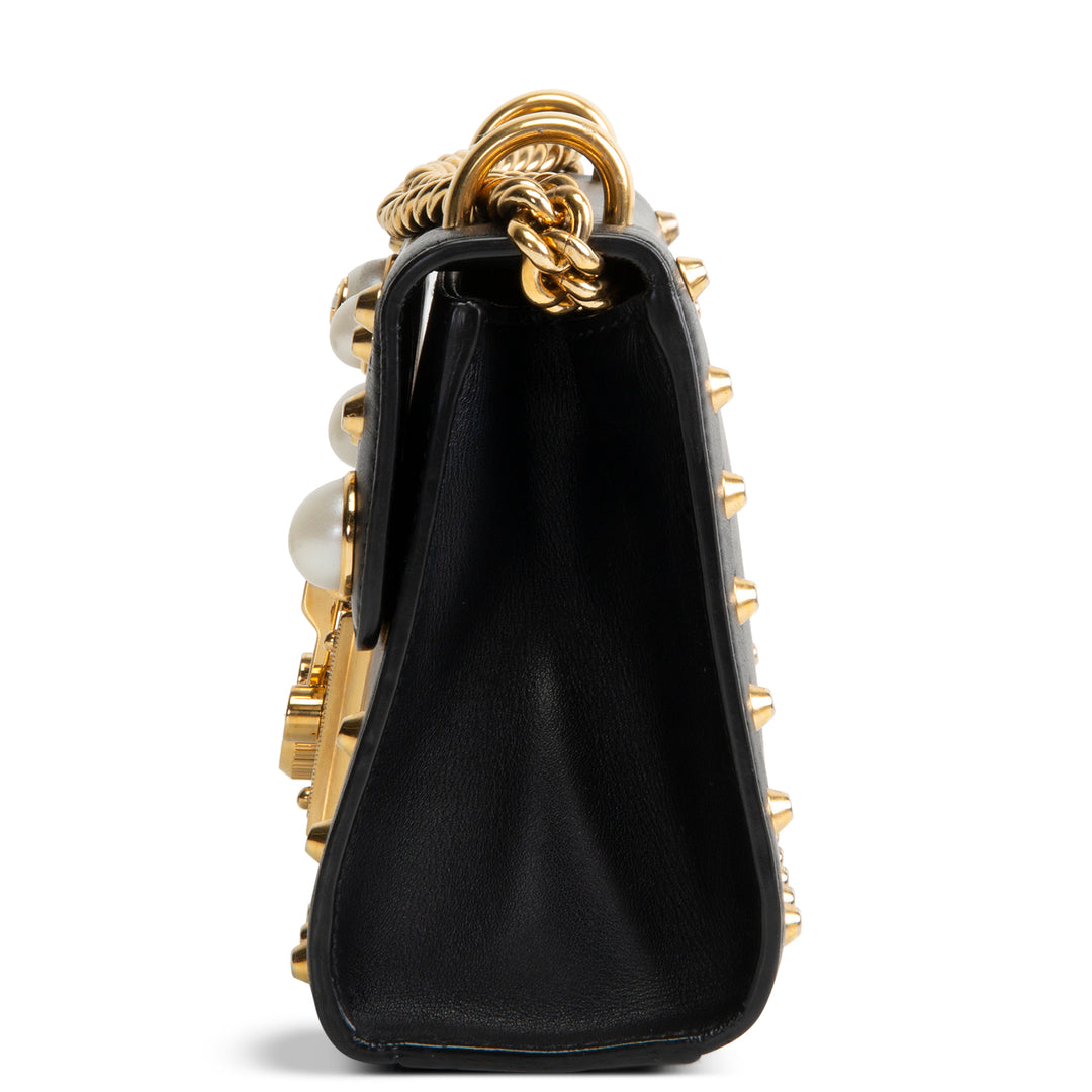 GUCCI Studded Small Padlock Shoulder Bag