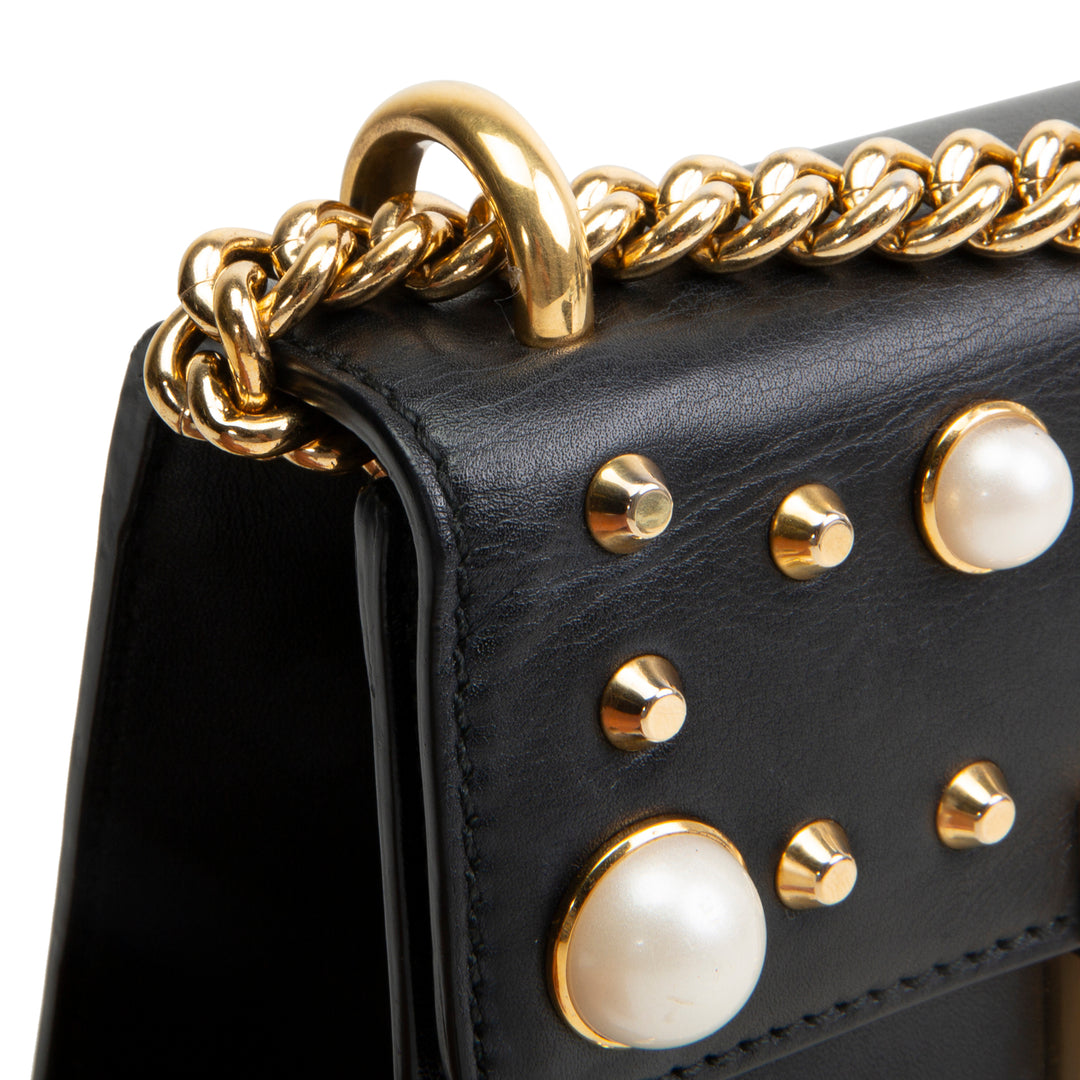 GUCCI Studded Small Padlock Shoulder Bag