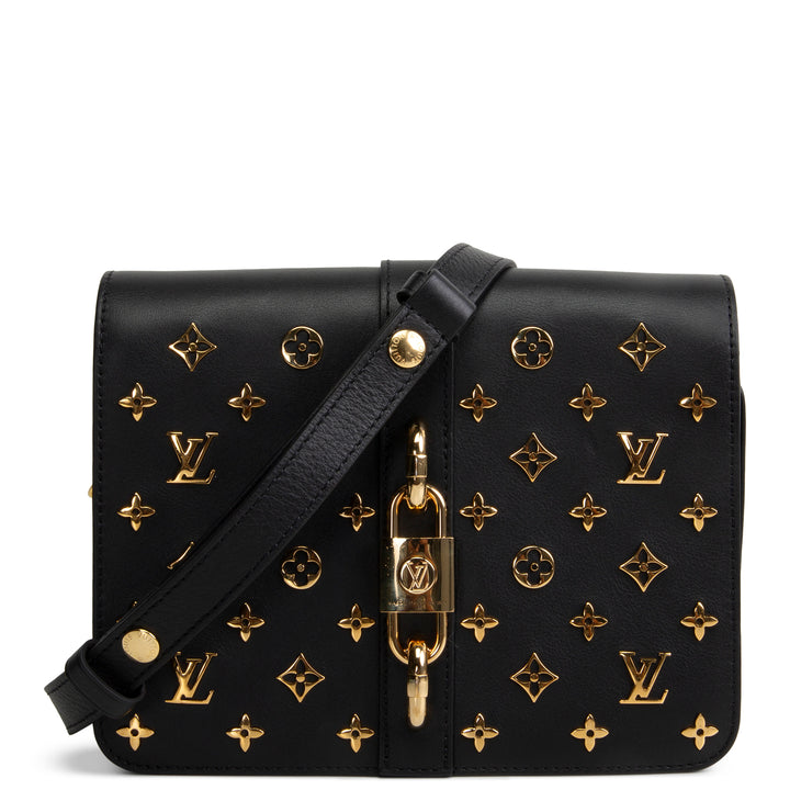 LOUIS VUITTON Calfskin Monogram Metal Rendez-Vous Shoulder Bag - Black