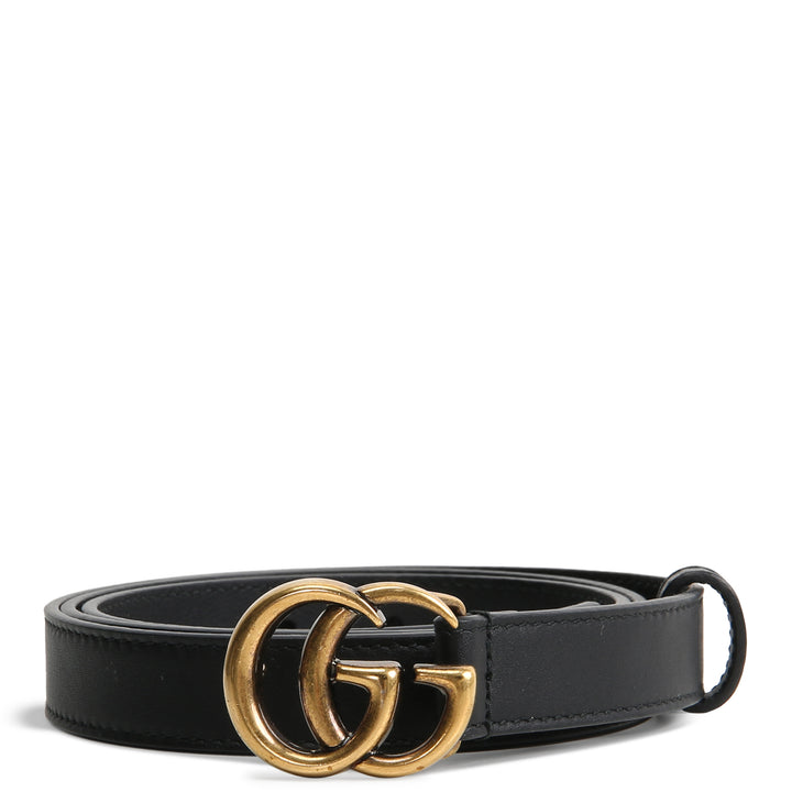 GUCCI GG Marmont Thin Belt - Black