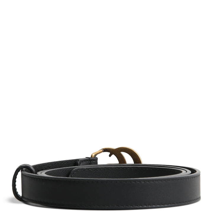 GUCCI GG Marmont Thin Belt - Black