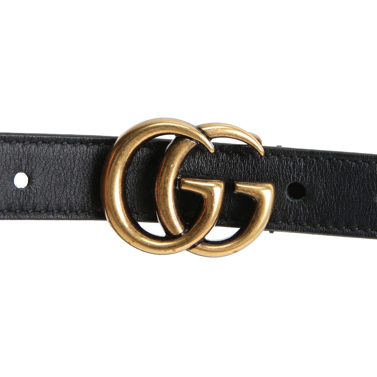 GUCCI GG Marmont Thin Belt - Black