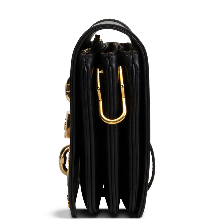 LOUIS VUITTON Calfskin Monogram Metal Rendez-Vous Shoulder Bag - Black