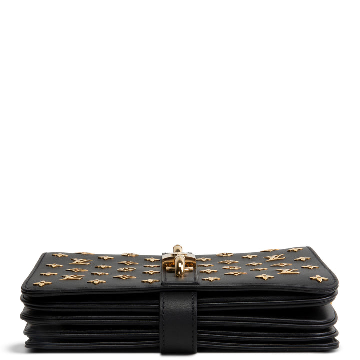 LOUIS VUITTON Calfskin Monogram Metal Rendez-Vous Shoulder Bag - Black