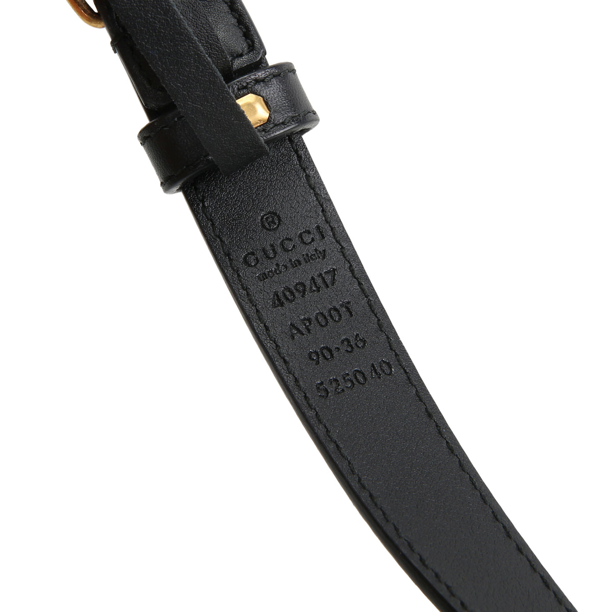 GUCCI GG Marmont Thin Belt - Black