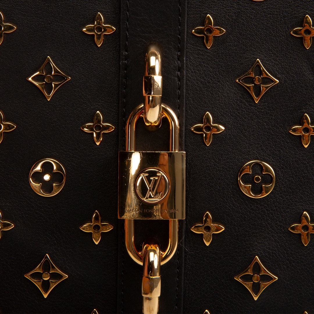 LOUIS VUITTON Calfskin Monogram Metal Rendez-Vous Shoulder Bag - Black