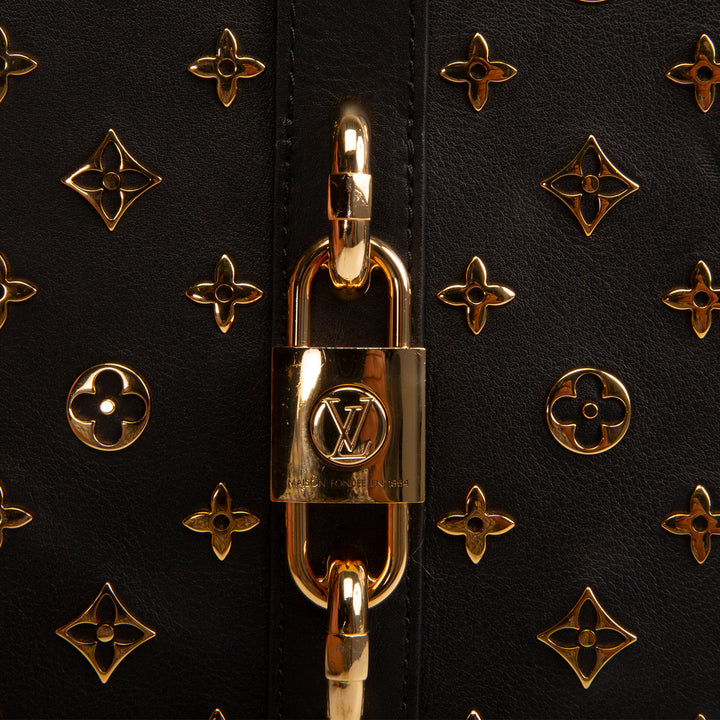 LOUIS VUITTON Calfskin Monogram Metal Rendez-Vous Shoulder Bag - Black