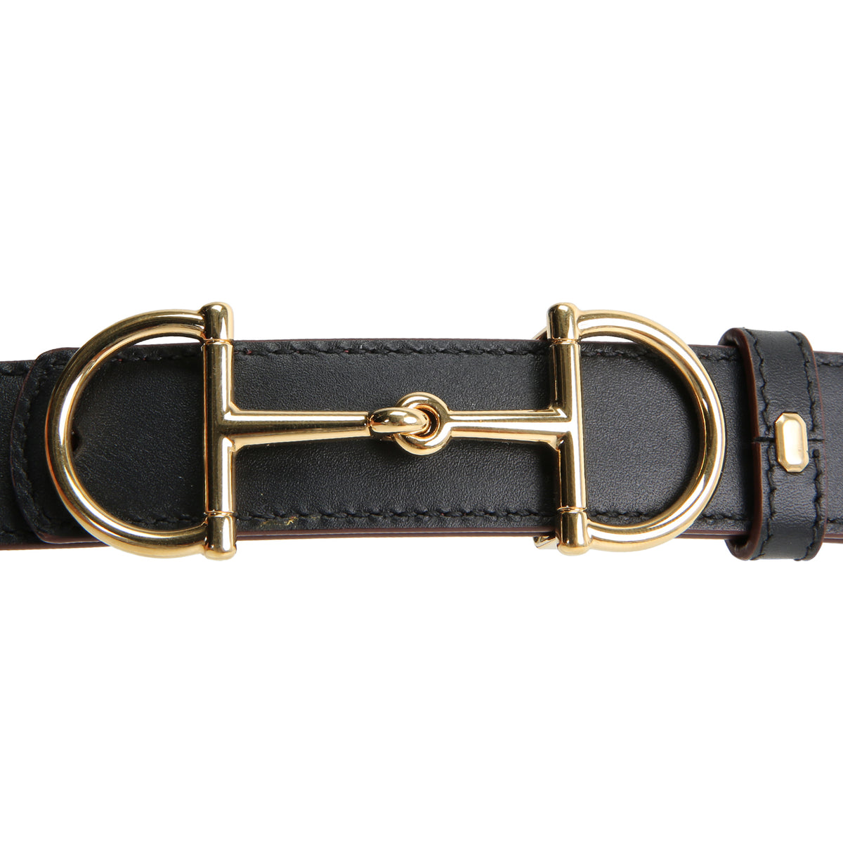 GUCCI Reversible Leather Horsebit Buckle Belt