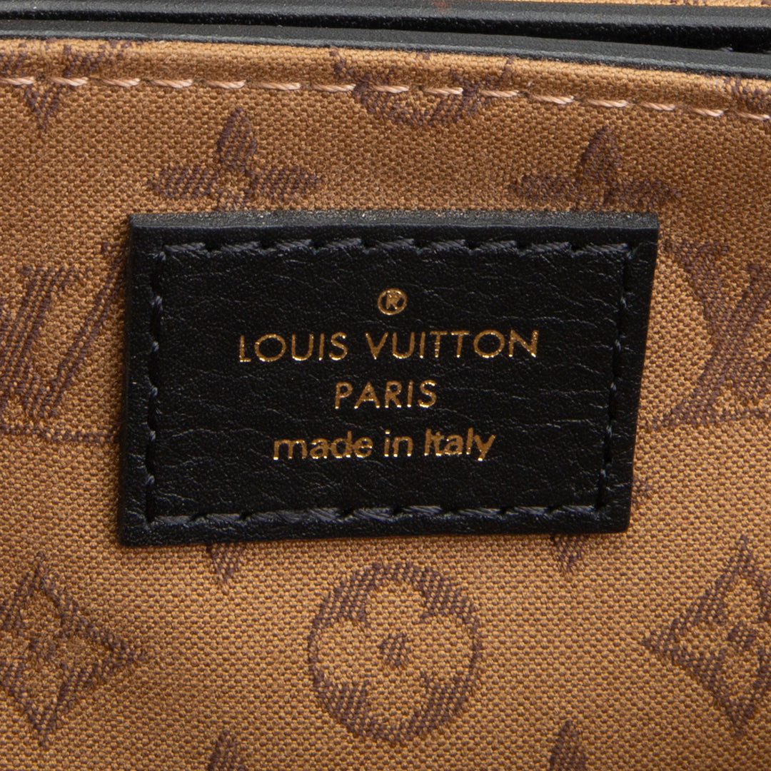 LOUIS VUITTON Calfskin Monogram Metal Rendez-Vous Shoulder Bag - Black