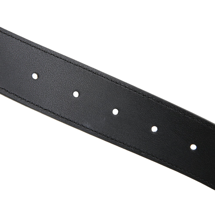 GUCCI Leather Cut GG Marmont Belt - Black