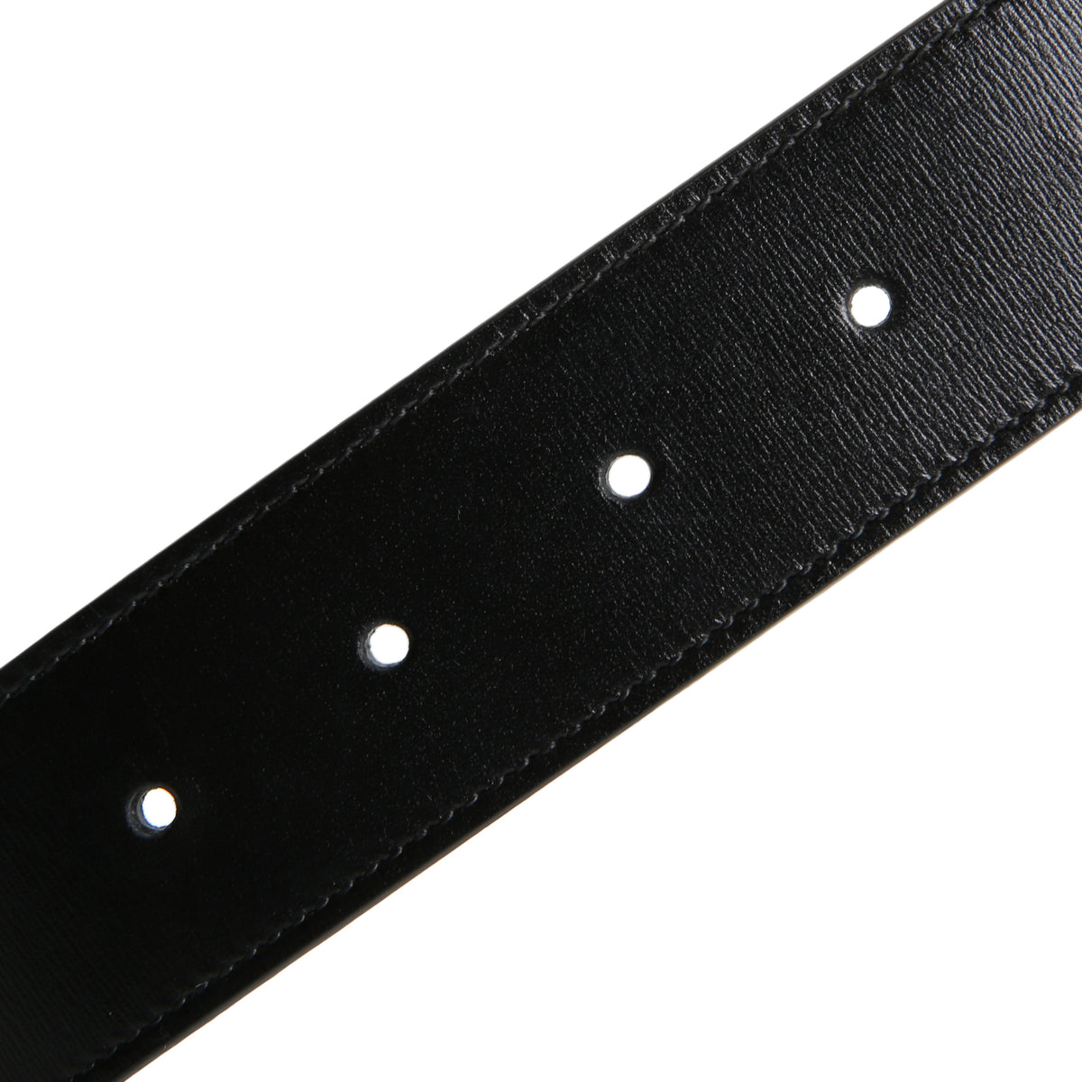 GUCCI Leather Cut GG Marmont Belt - Black
