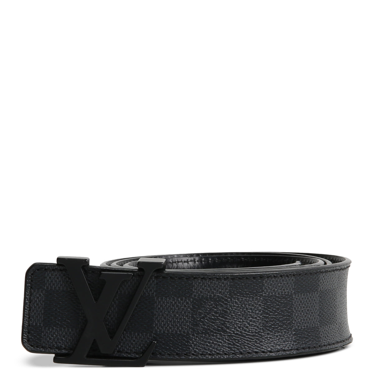 LOUIS VUITTON Damier Graphite Initales Belt